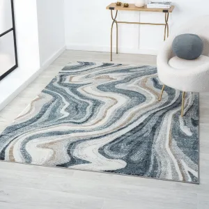 Luxe Weavers Marble Abstract Area Rug. Medium Pile Bedroom Rug