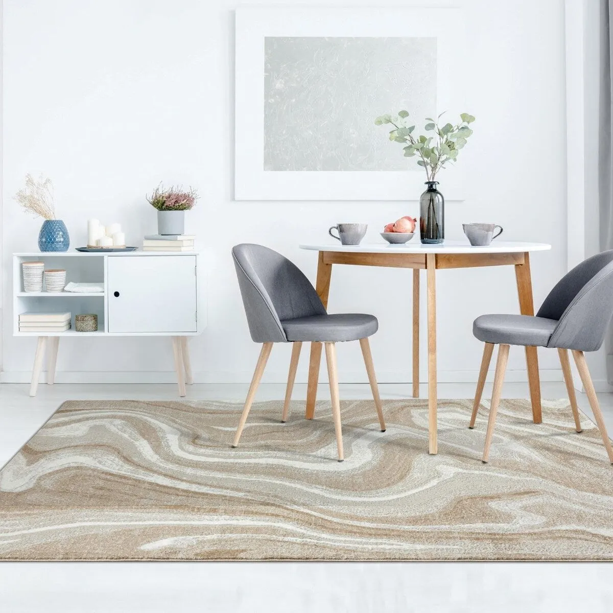 Luxe Weavers Marble Abstract Area Rug. Medium Pile Bedroom Rug