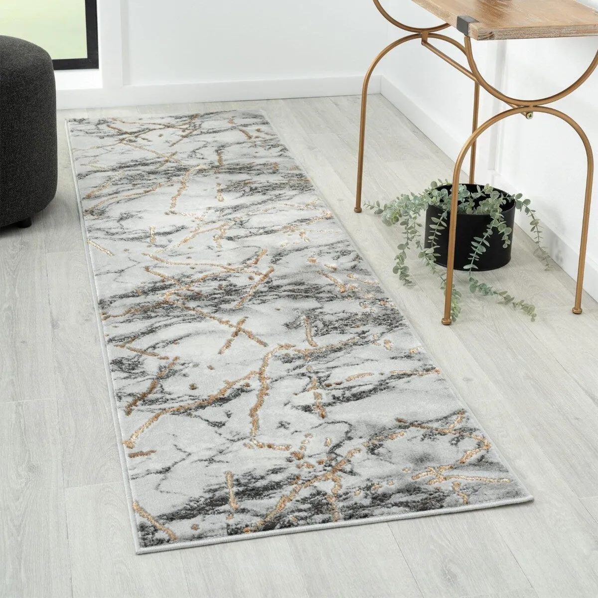 Luxe Weavers Marble Abstract Living Room Rug. Stain-Resistant Carpet