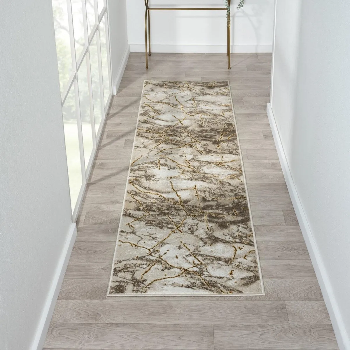 Luxe Weavers Marble Abstract Living Room Rug. Stain-Resistant Carpet
