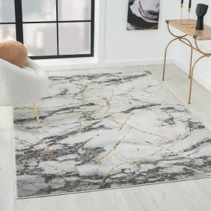 Luxe Weavers Marble Abstract Living Room Rug. Stain-Resistant Carpet