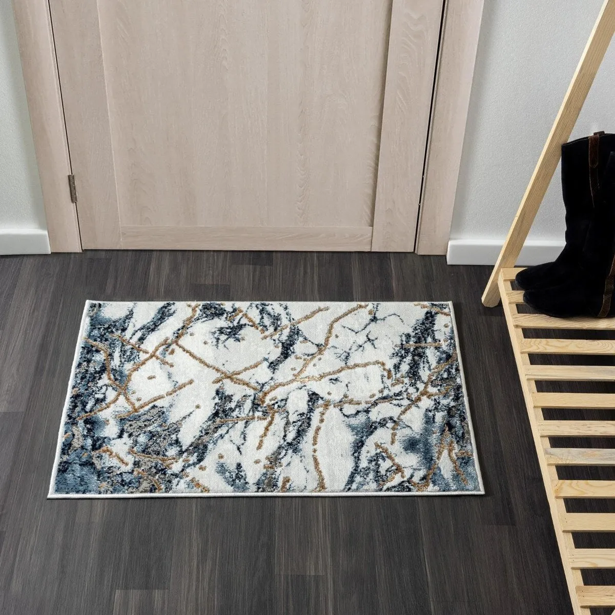 Luxe Weavers Marble Abstract Living Room Rug. Stain-Resistant Carpet