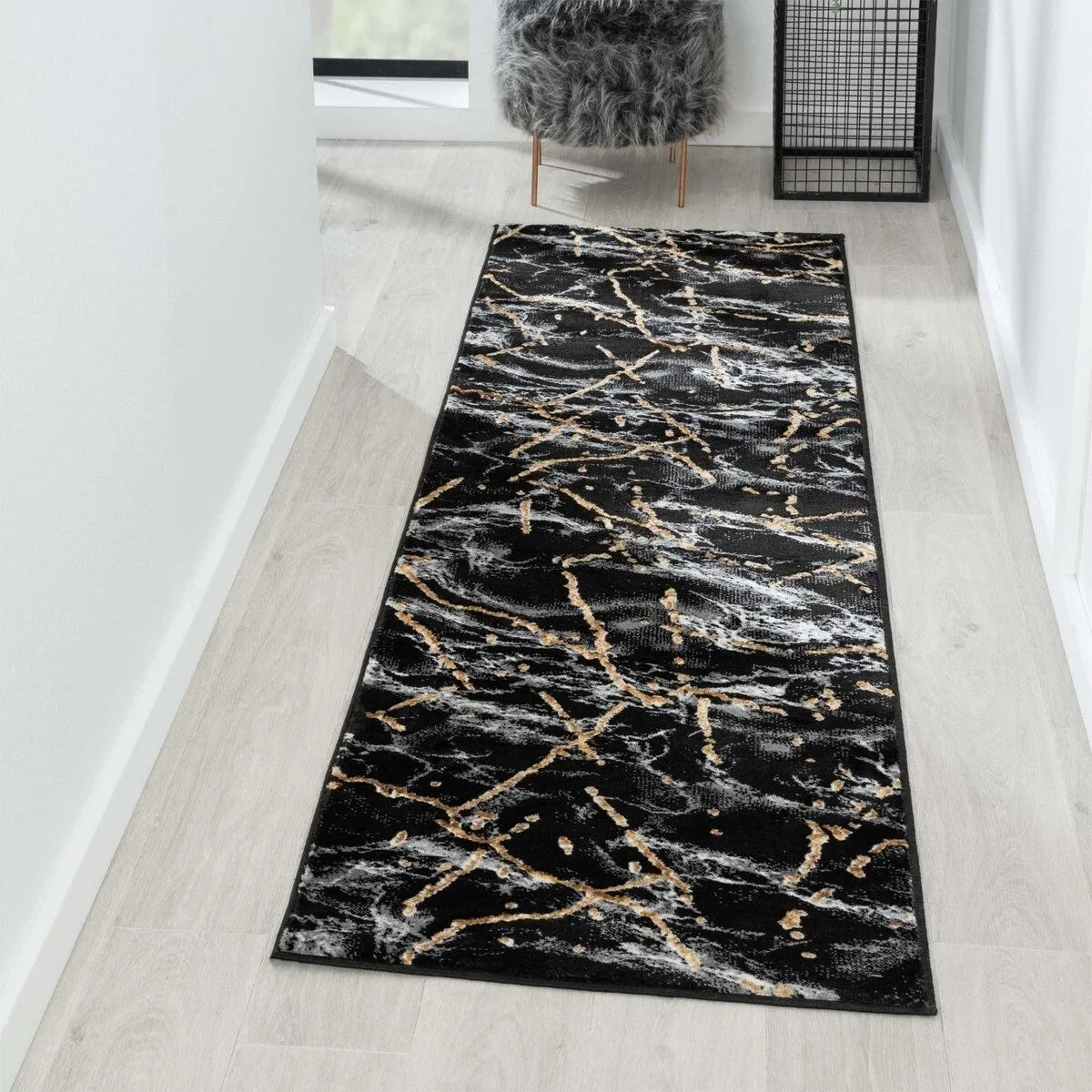 Luxe Weavers Marble Abstract Living Room Rug. Stain-Resistant Carpet