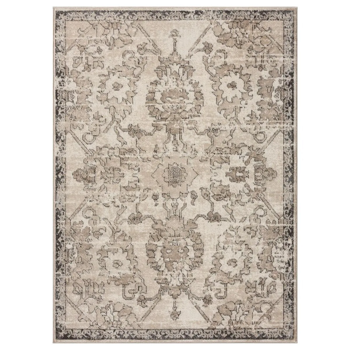 Luxe Weavers Oriental Floral Distressed Area Rug