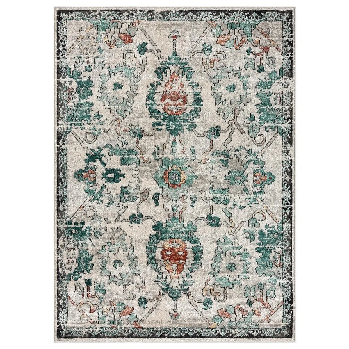 Luxe Weavers Oriental Floral Distressed Area Rug