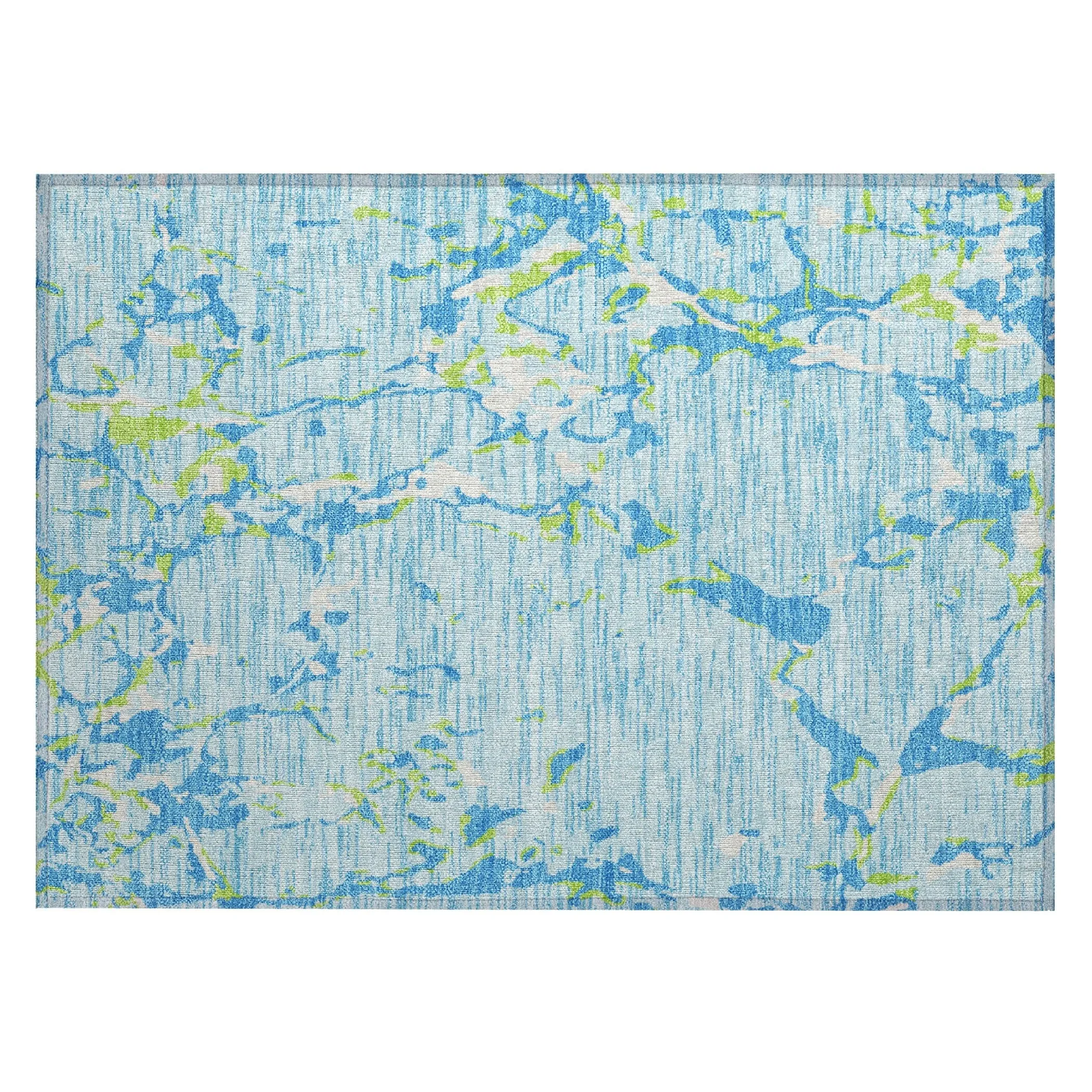 Machine Washable Indoor/ Outdoor Abstract Camo Chantille Rug