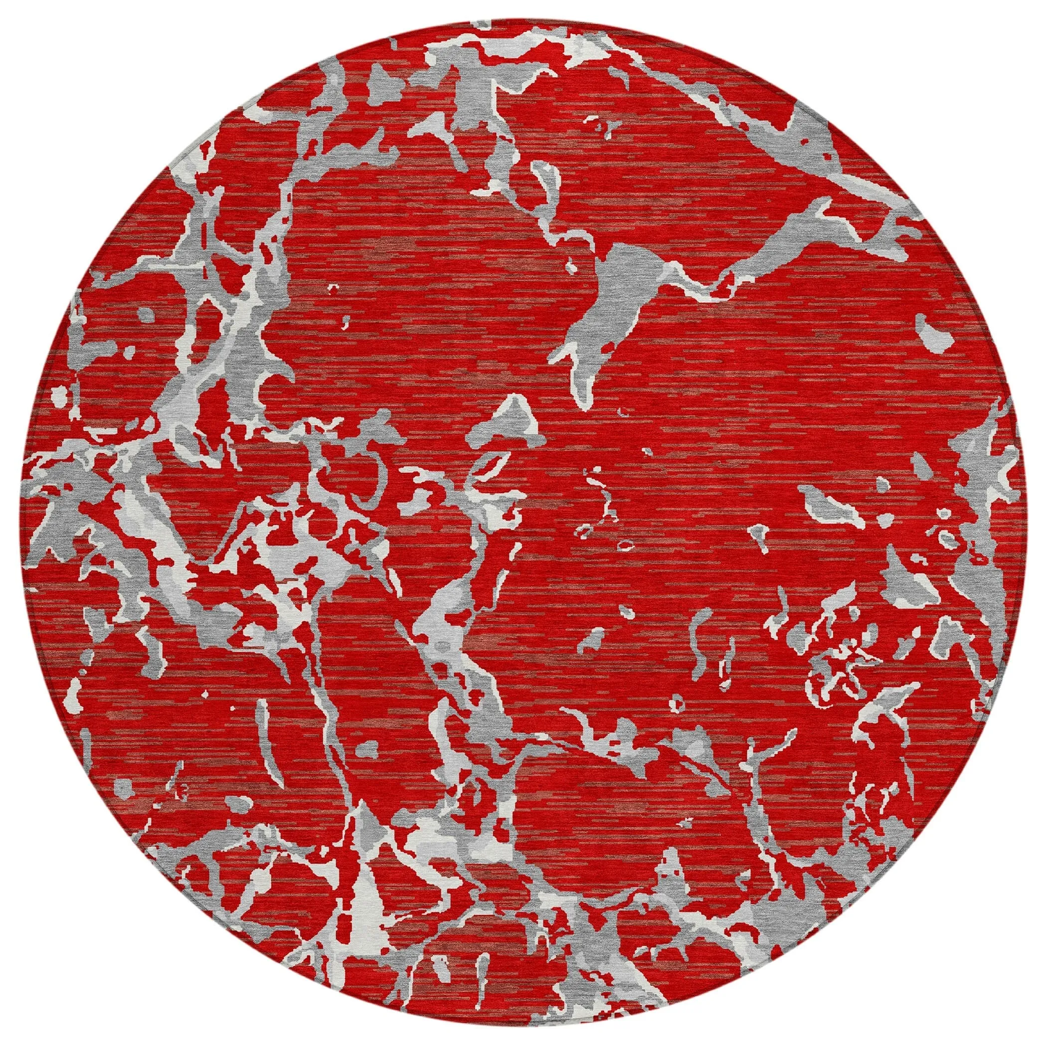 Machine Washable Indoor/ Outdoor Abstract Camo Chantille Rug