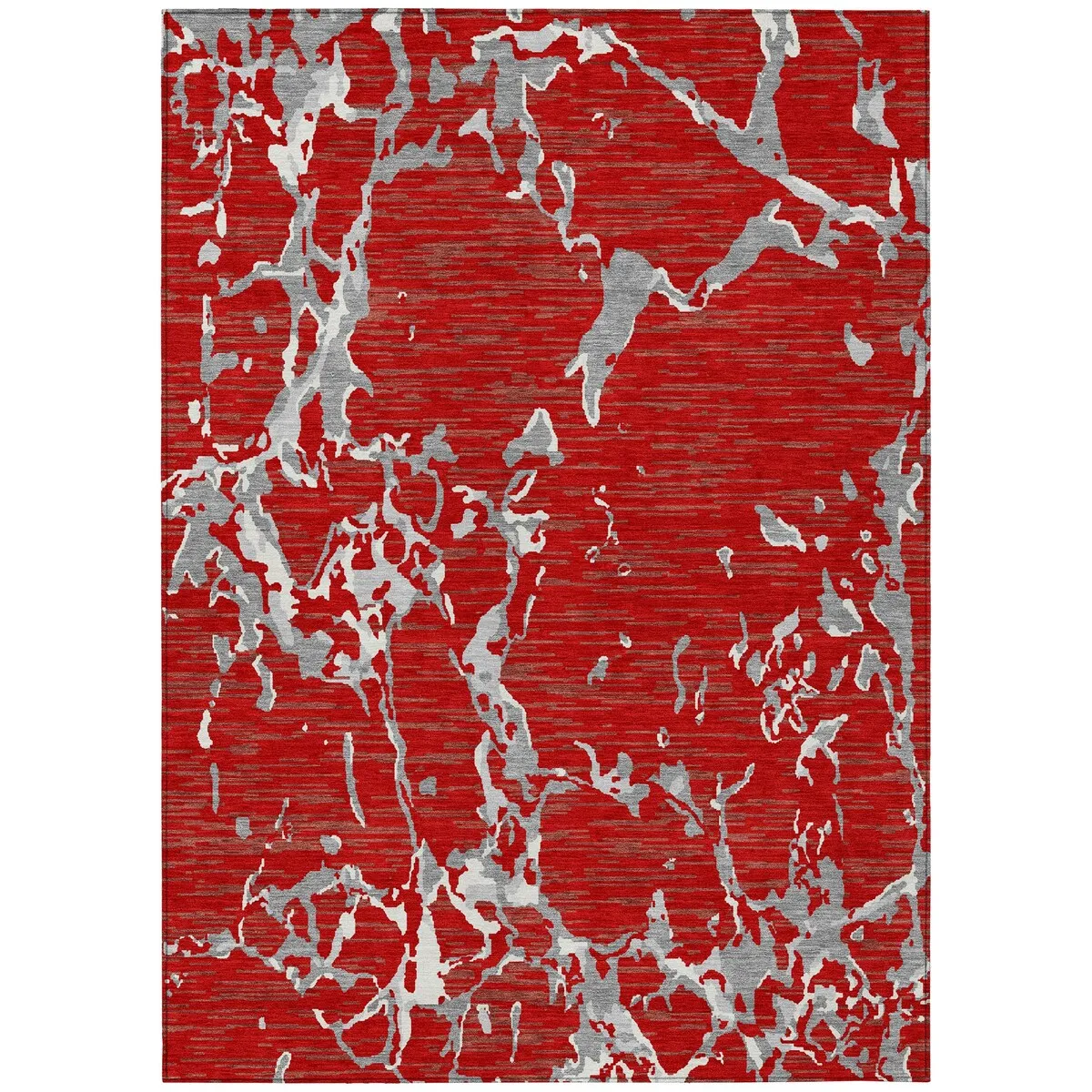 Machine Washable Indoor/ Outdoor Abstract Camo Chantille Rug