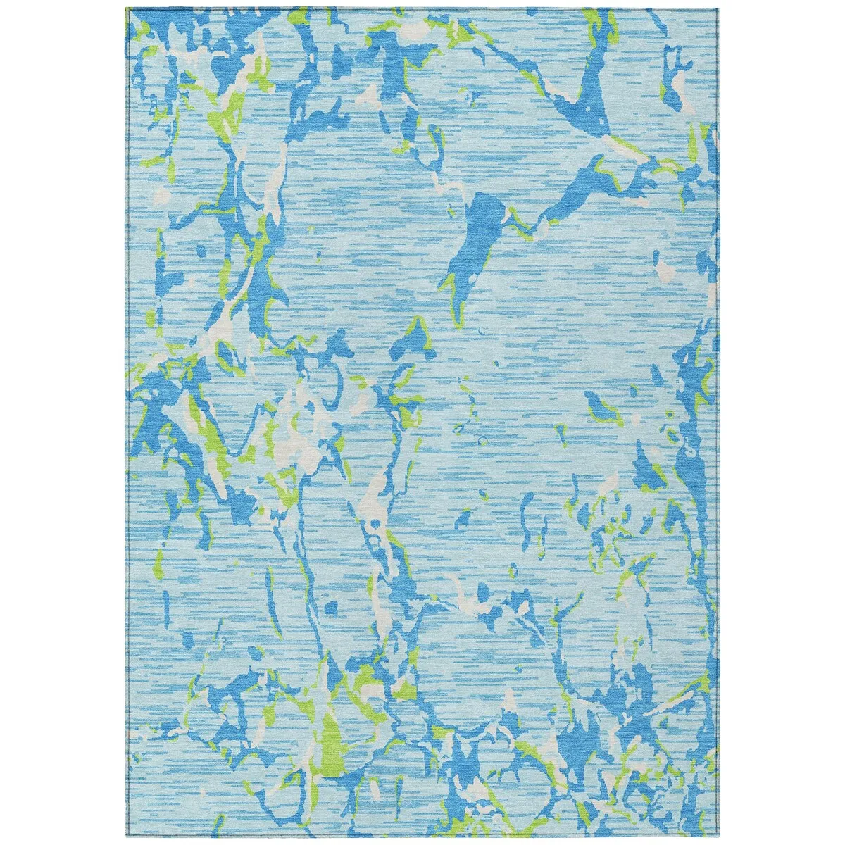 Machine Washable Indoor/ Outdoor Abstract Camo Chantille Rug