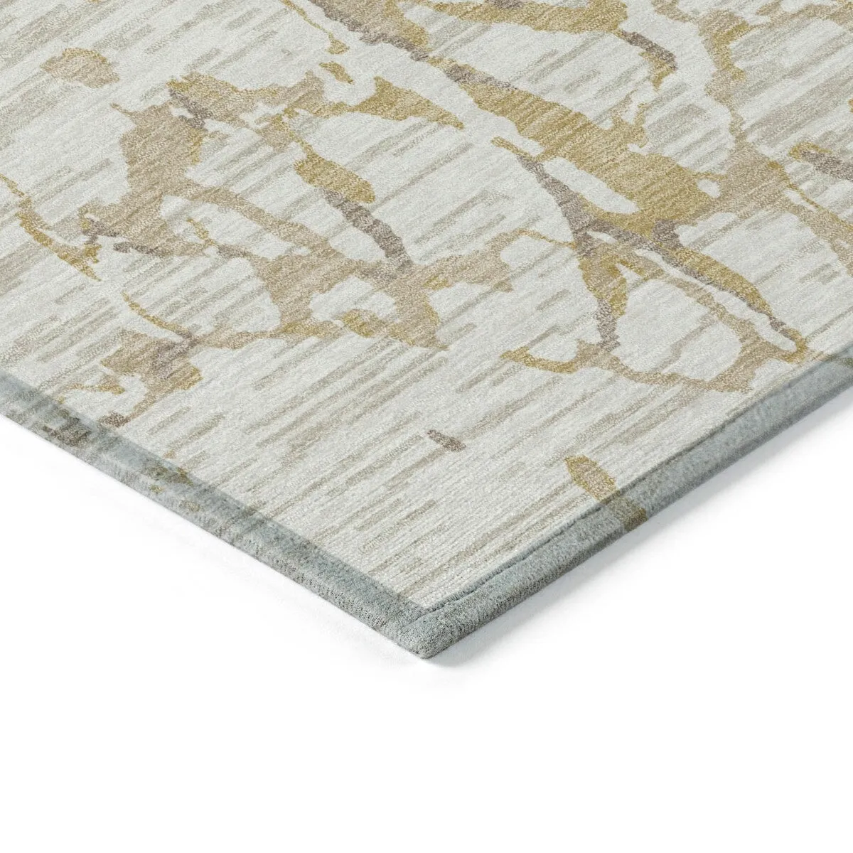 Machine Washable Indoor/ Outdoor Abstract Camo Chantille Rug