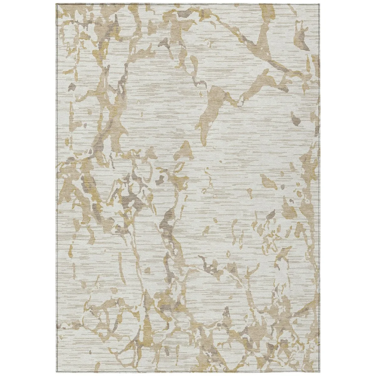 Machine Washable Indoor/ Outdoor Abstract Camo Chantille Rug