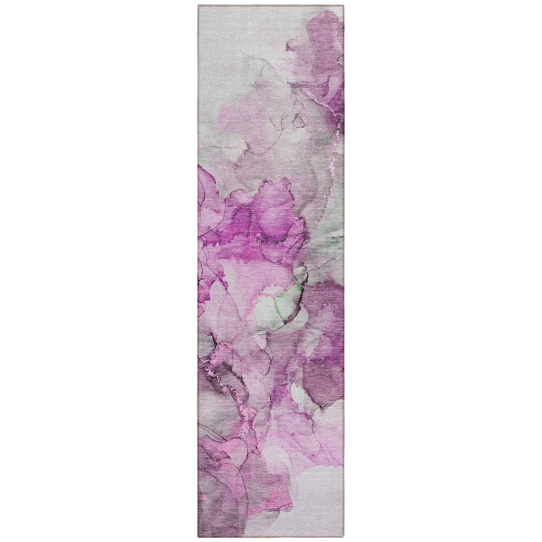 Machine Washable Indoor/ Outdoor Abstract Chantille Rug