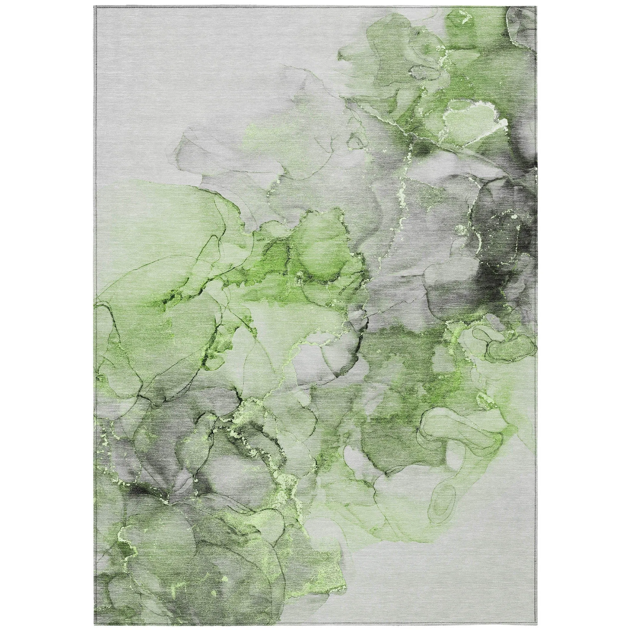 Machine Washable Indoor/ Outdoor Abstract Chantille Rug