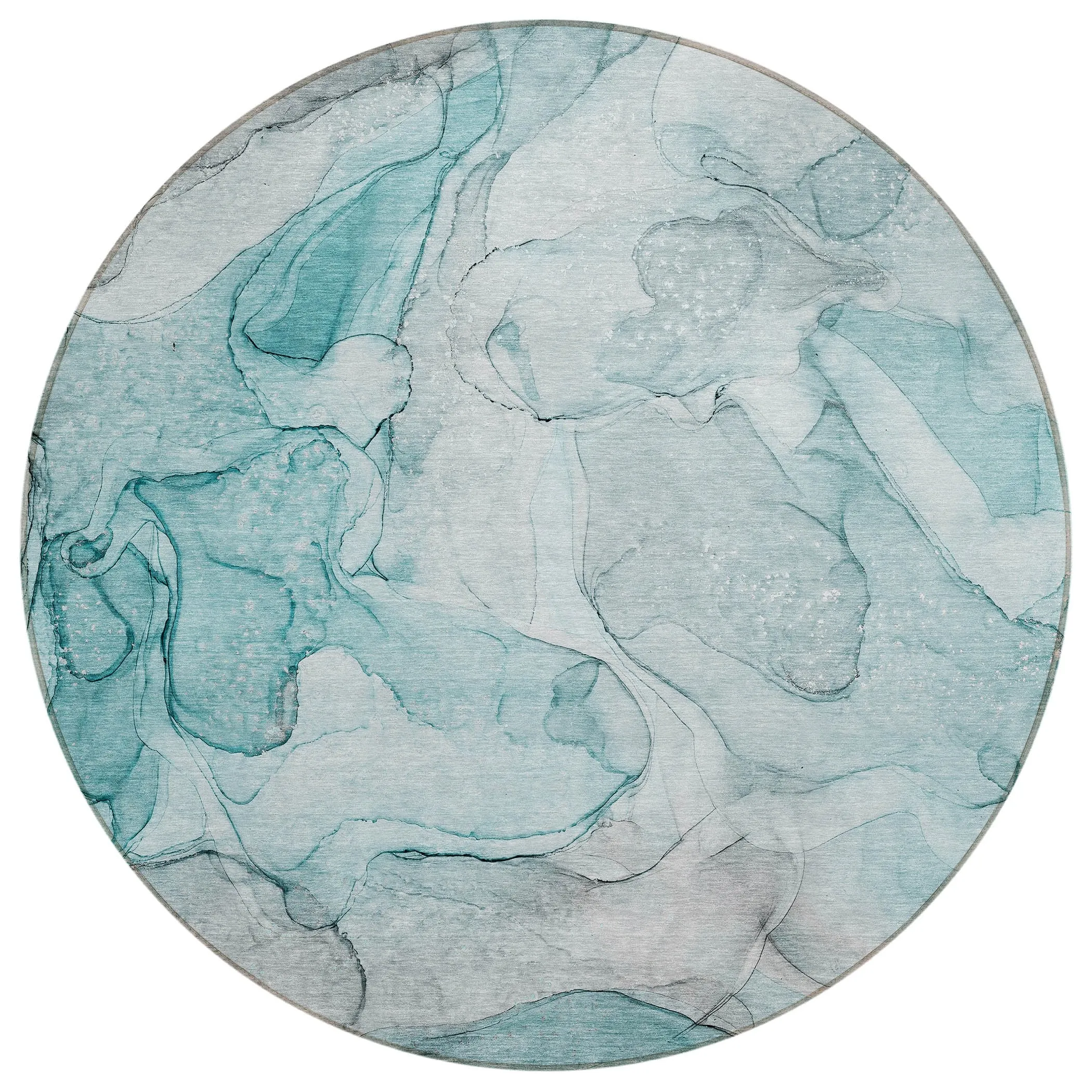 Machine Washable Indoor/ Outdoor Abstract Chantille Rug