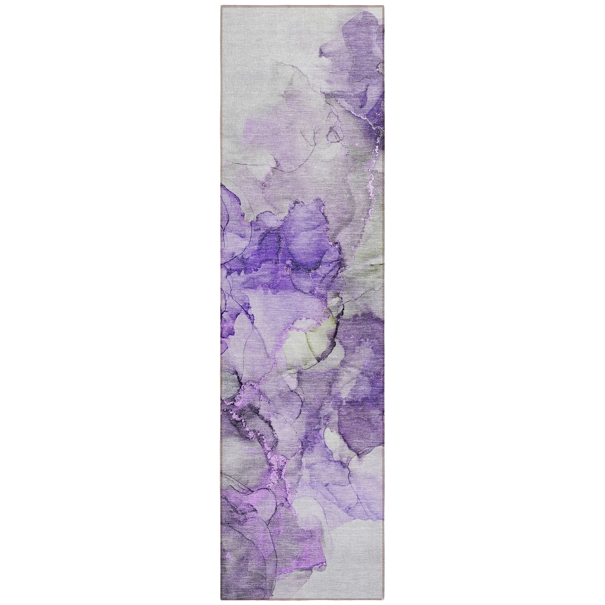 Machine Washable Indoor/ Outdoor Abstract Chantille Rug