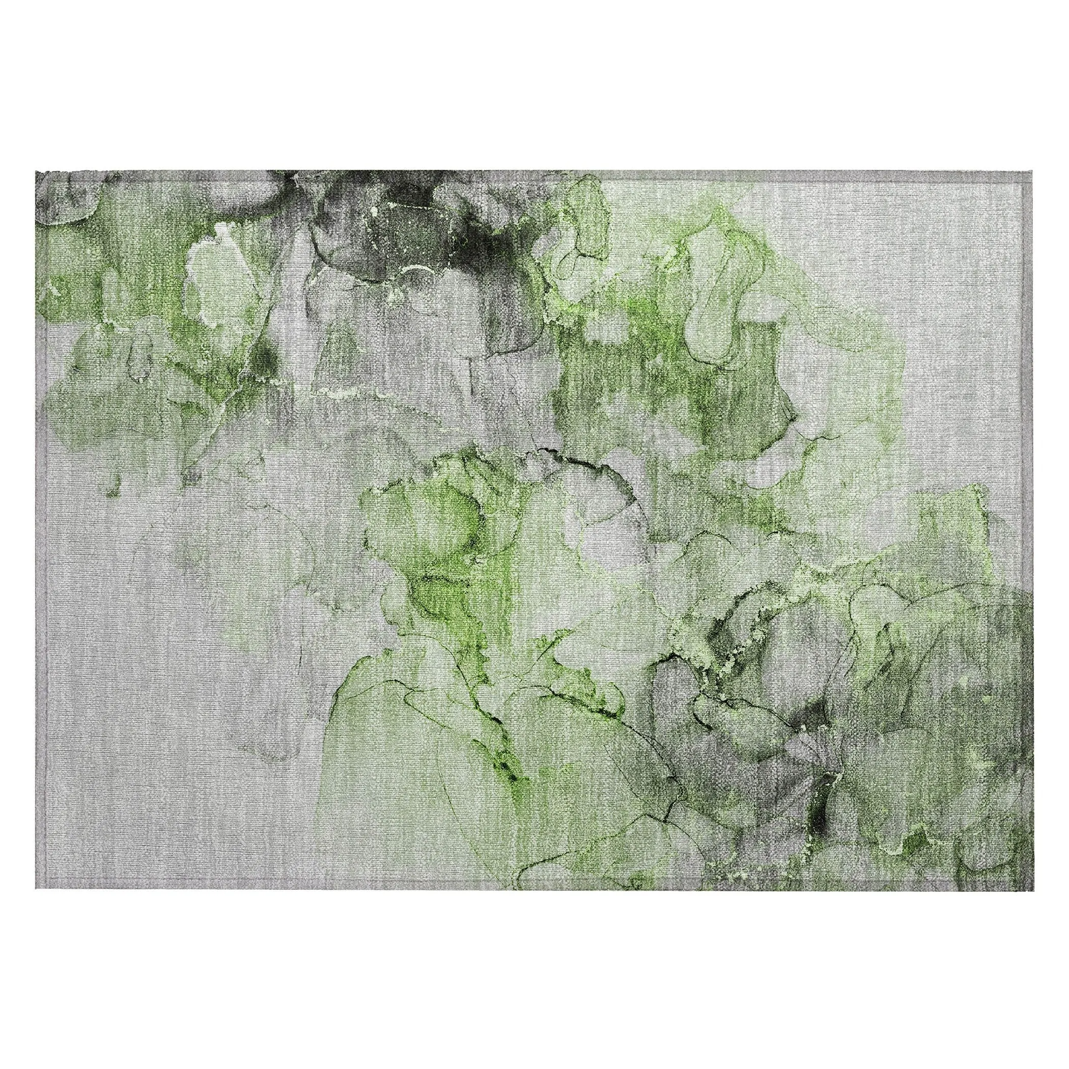 Machine Washable Indoor/ Outdoor Abstract Chantille Rug