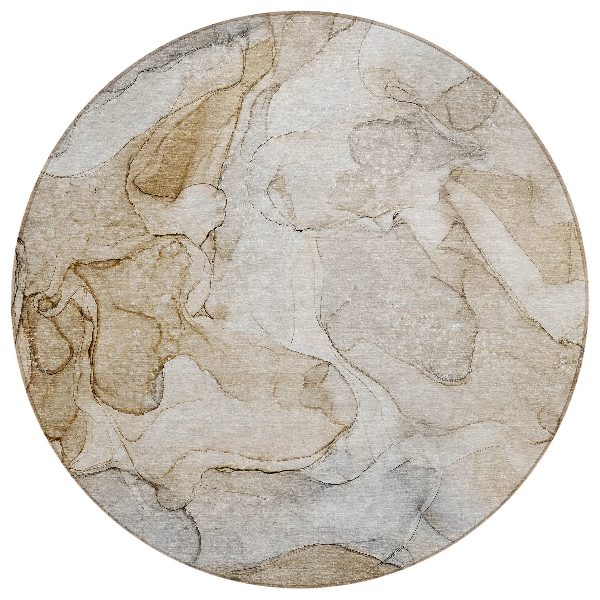 Machine Washable Indoor/ Outdoor Abstract Chantille Rug
