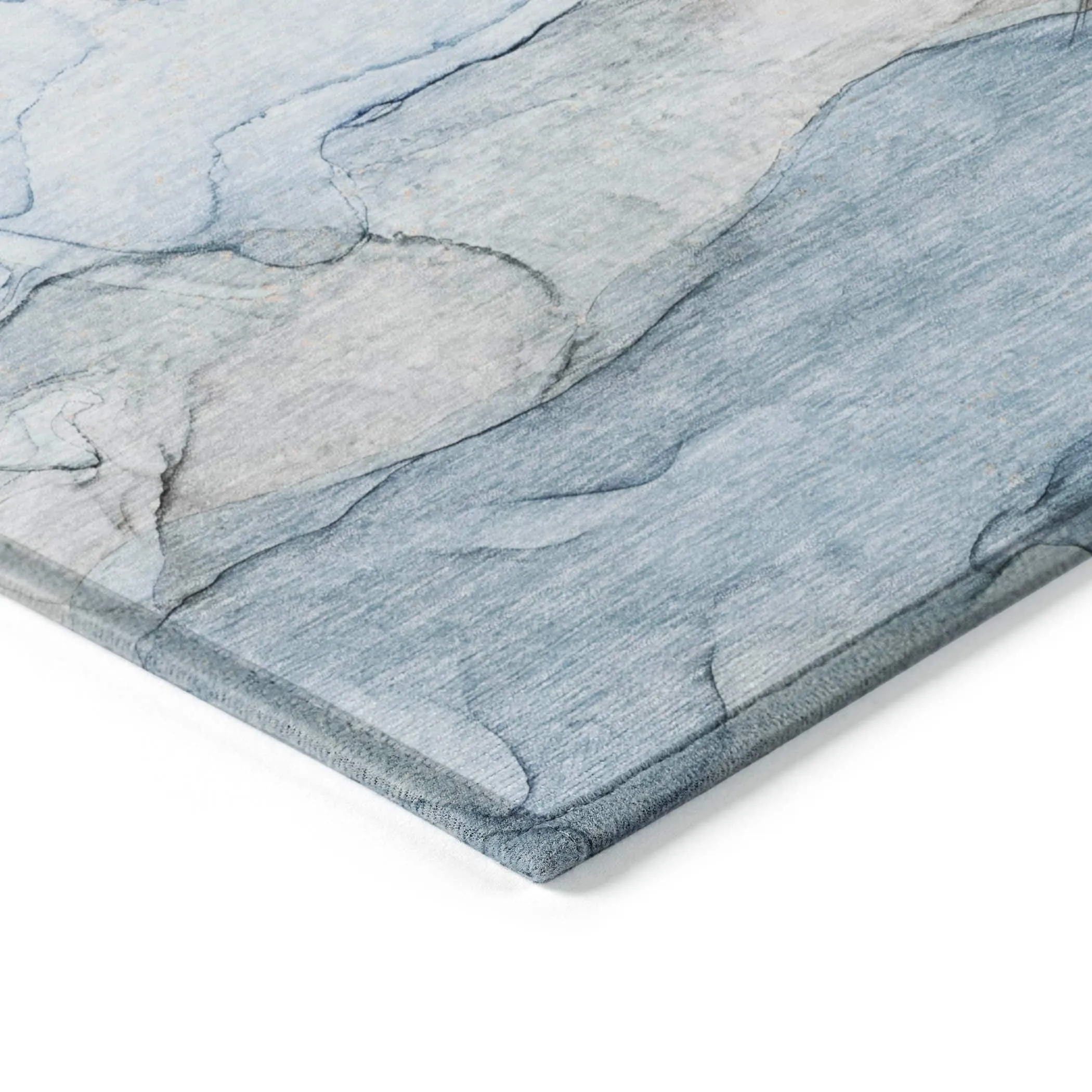 Machine Washable Indoor/ Outdoor Abstract Chantille Rug