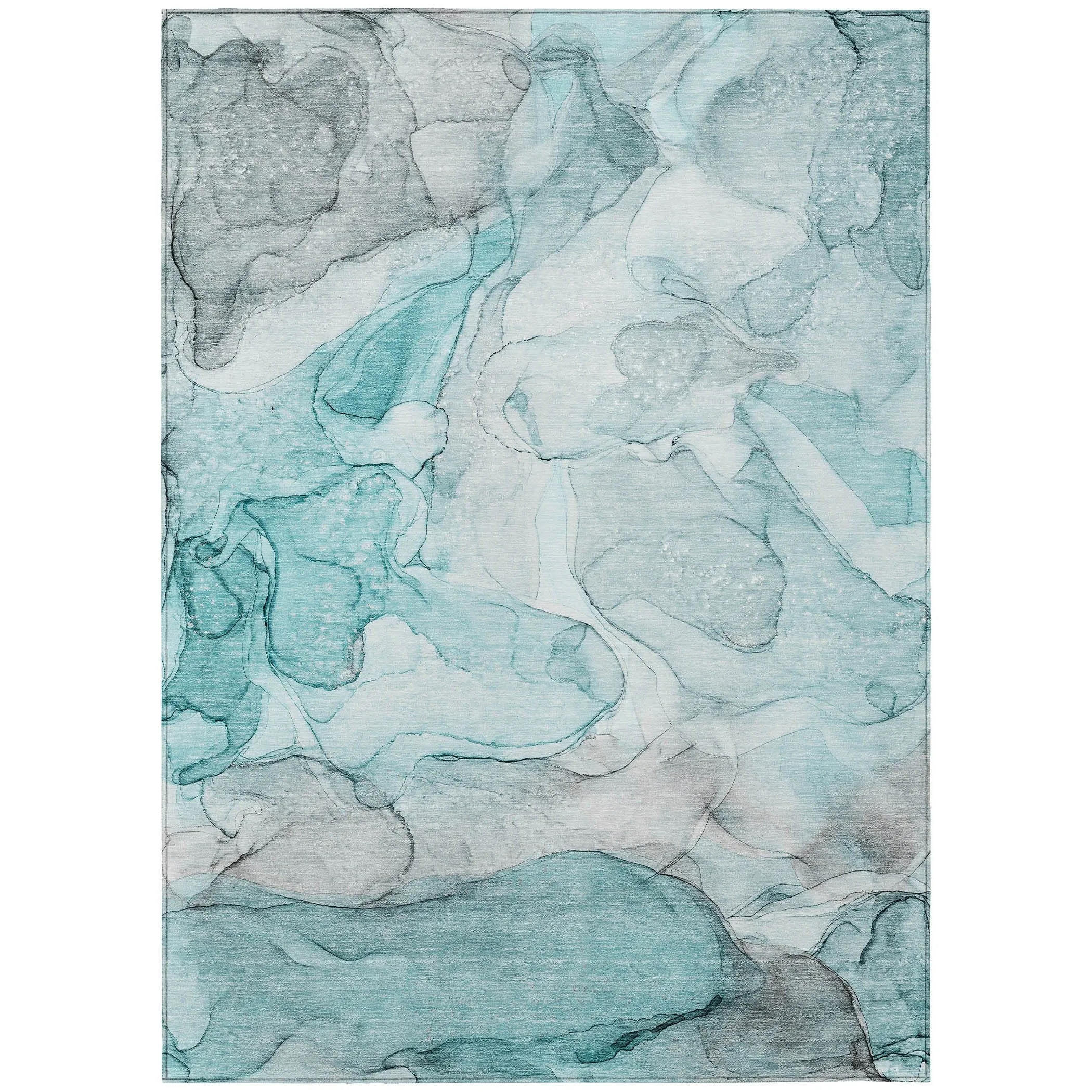 Machine Washable Indoor/ Outdoor Abstract Chantille Rug