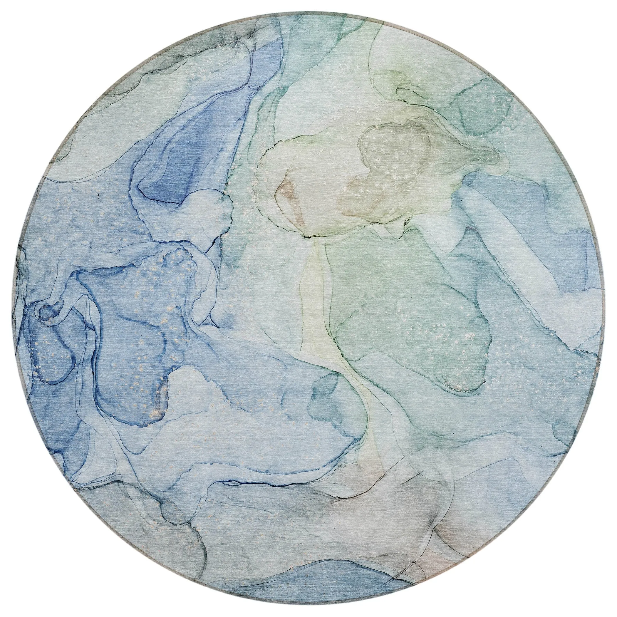 Machine Washable Indoor/ Outdoor Abstract Chantille Rug