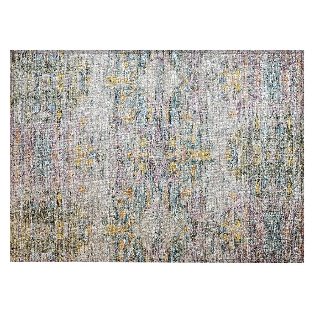 Machine Washable Indoor/ Outdoor Abstract Modern Chantille Rug