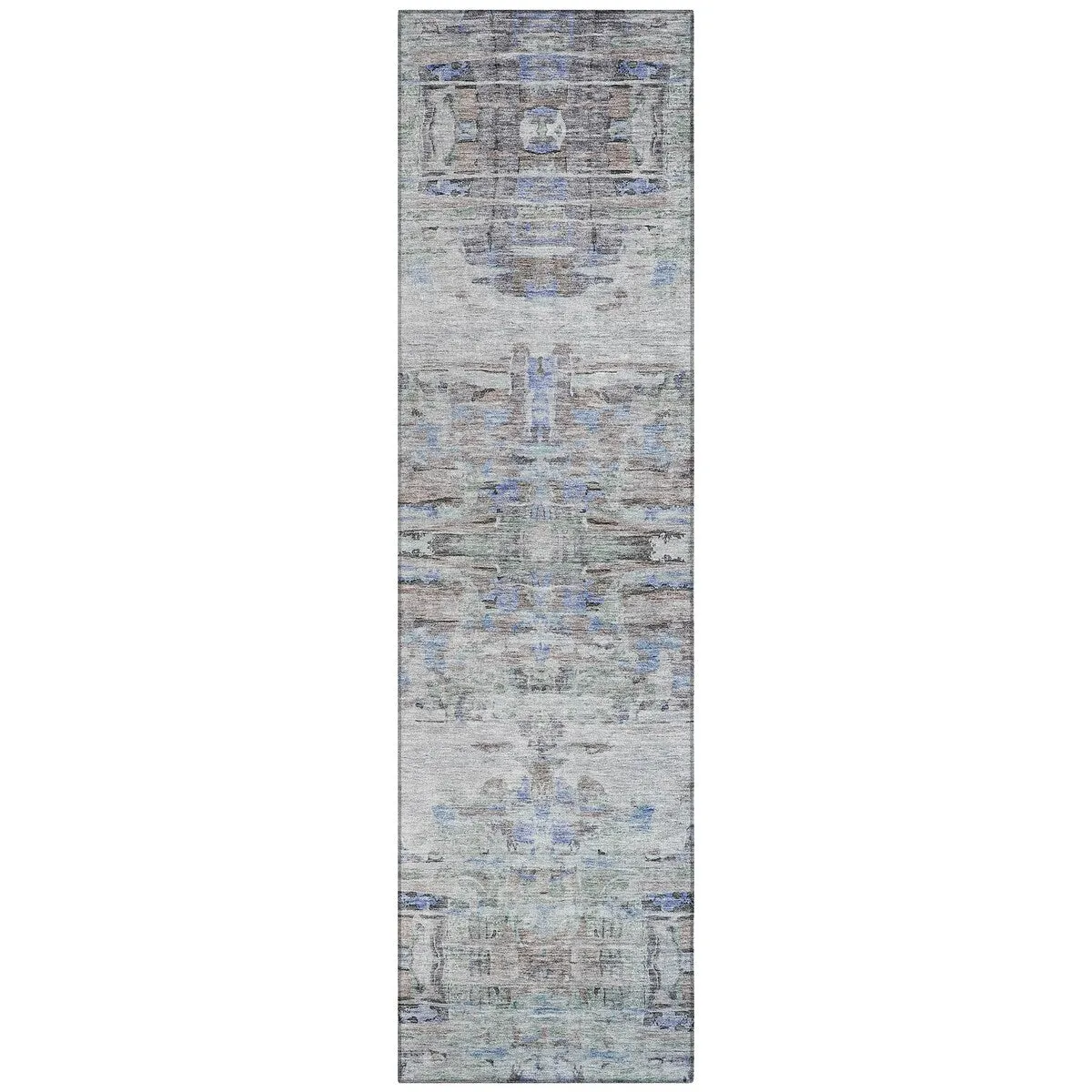 Machine Washable Indoor/ Outdoor Abstract Modern Chantille Rug