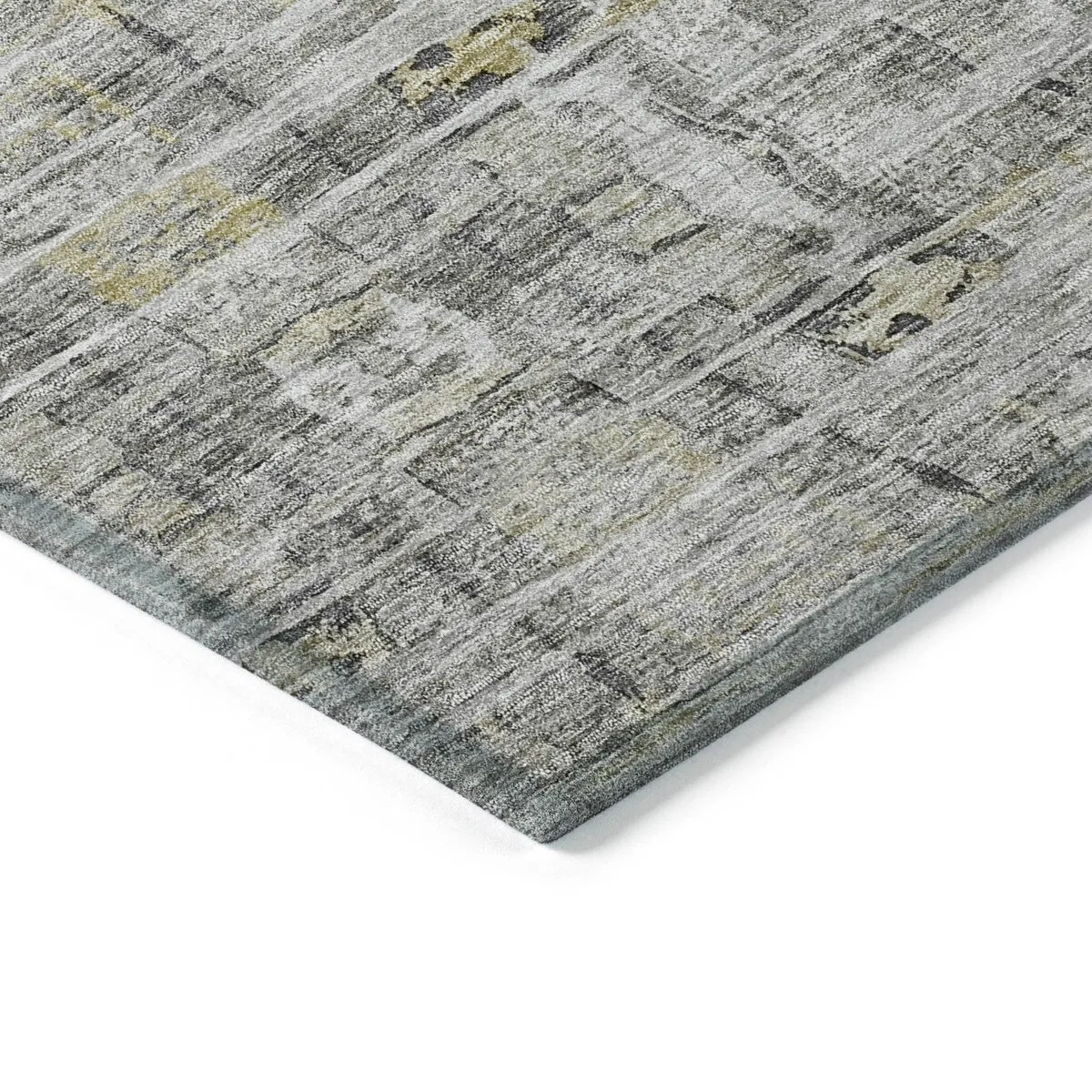 Machine Washable Indoor/ Outdoor Abstract Modern Chantille Rug