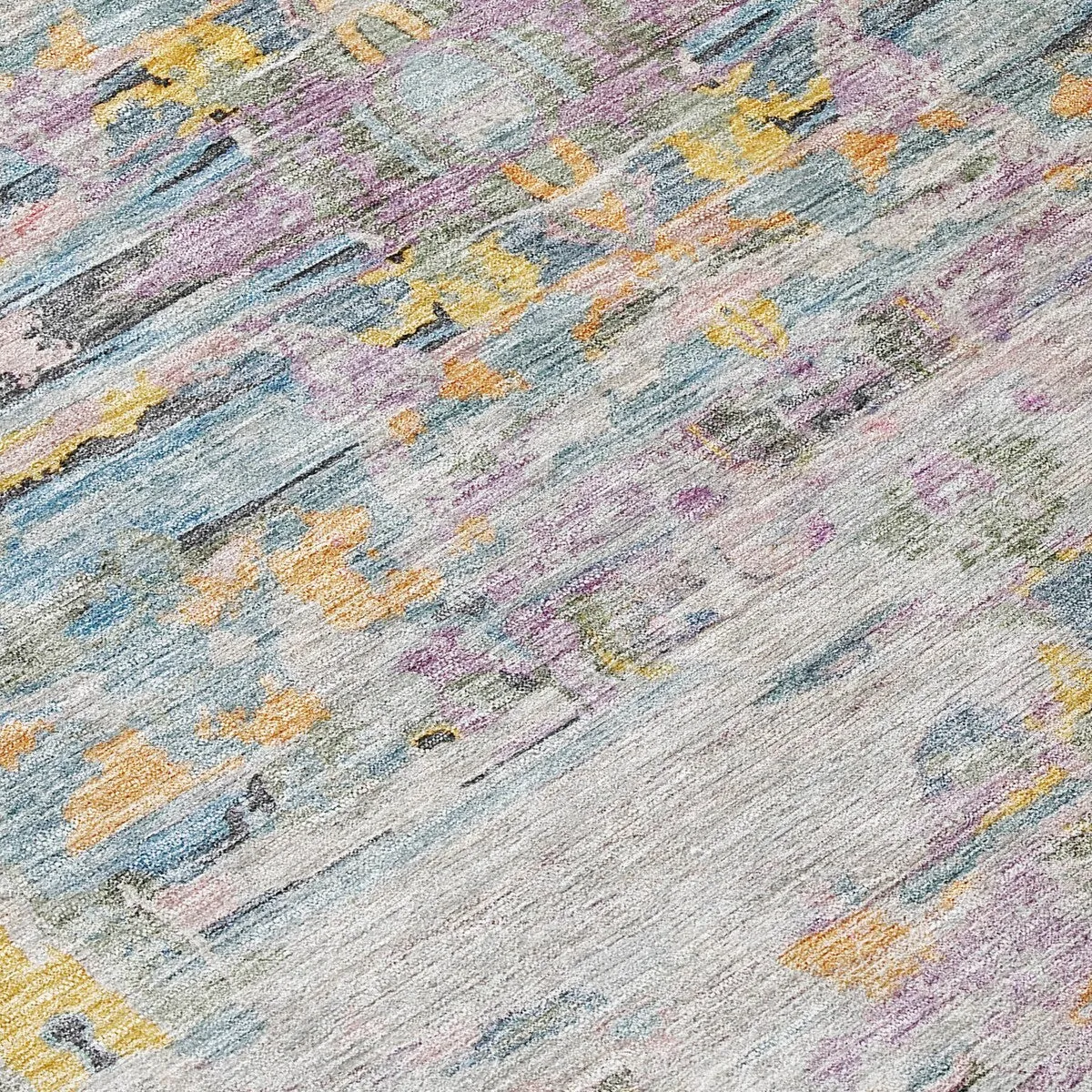 Machine Washable Indoor/ Outdoor Abstract Modern Chantille Rug