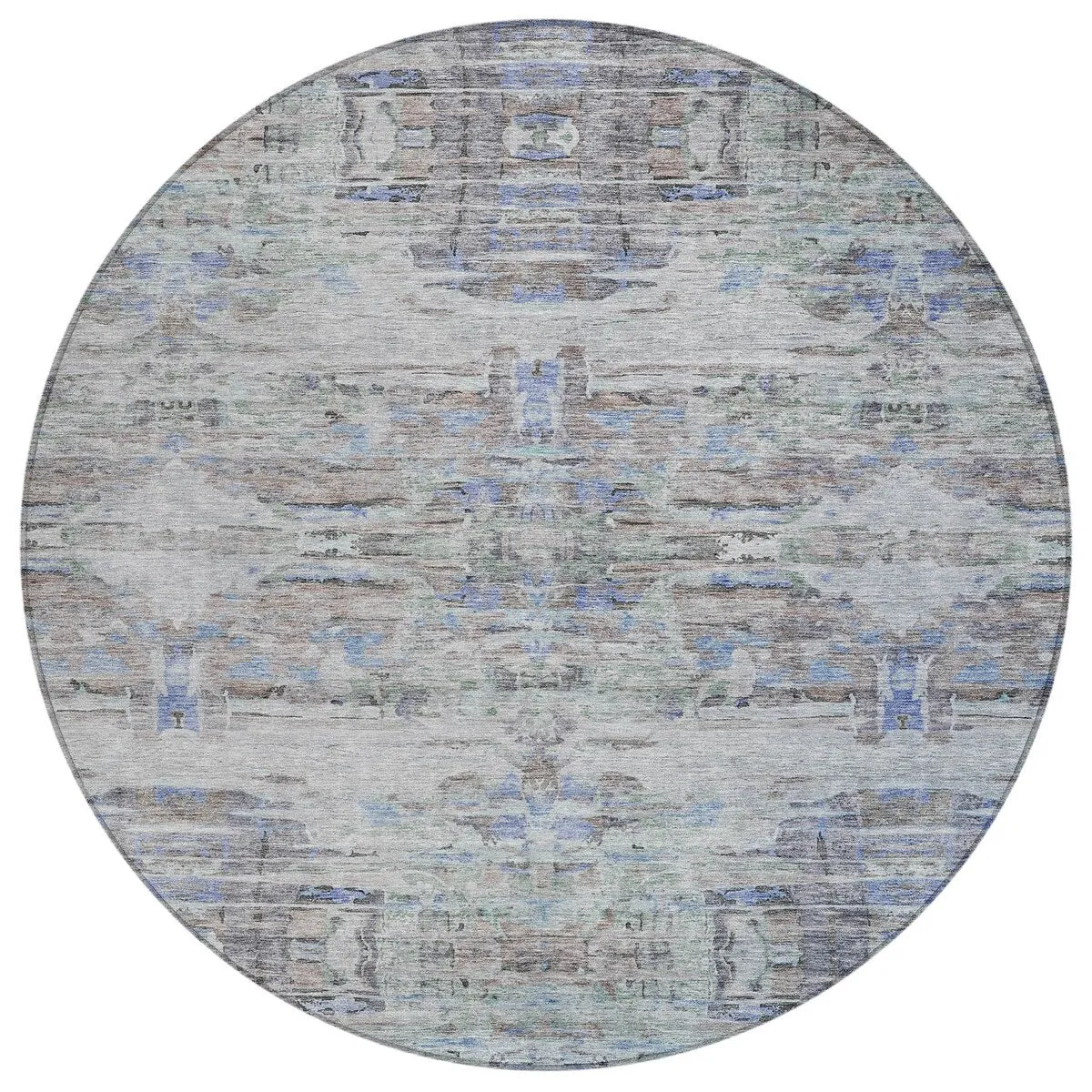 Machine Washable Indoor/ Outdoor Abstract Modern Chantille Rug