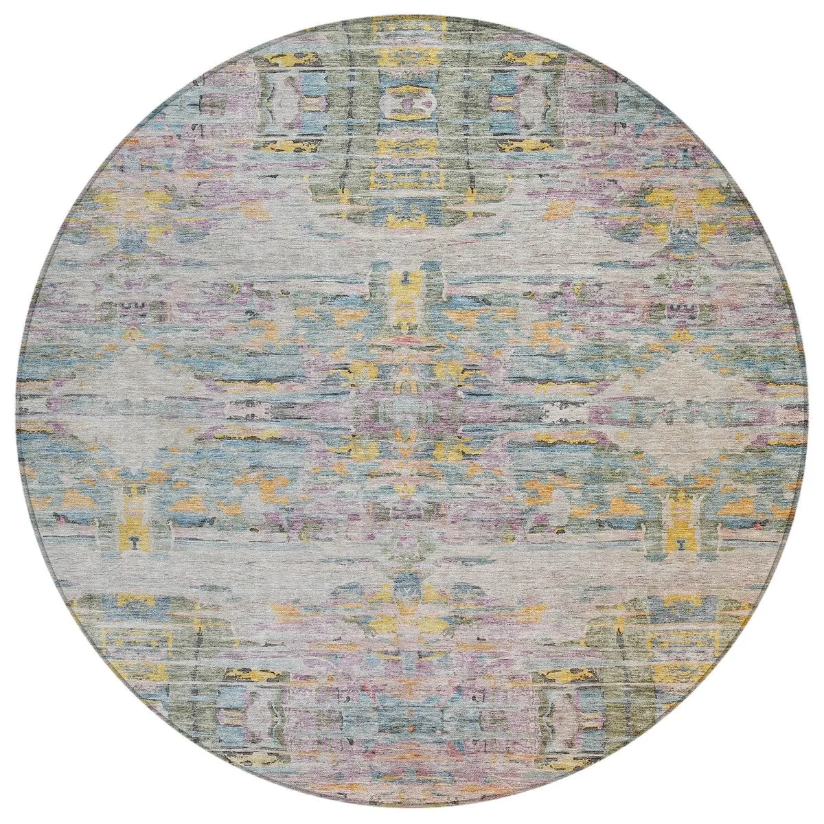 Machine Washable Indoor/ Outdoor Abstract Modern Chantille Rug
