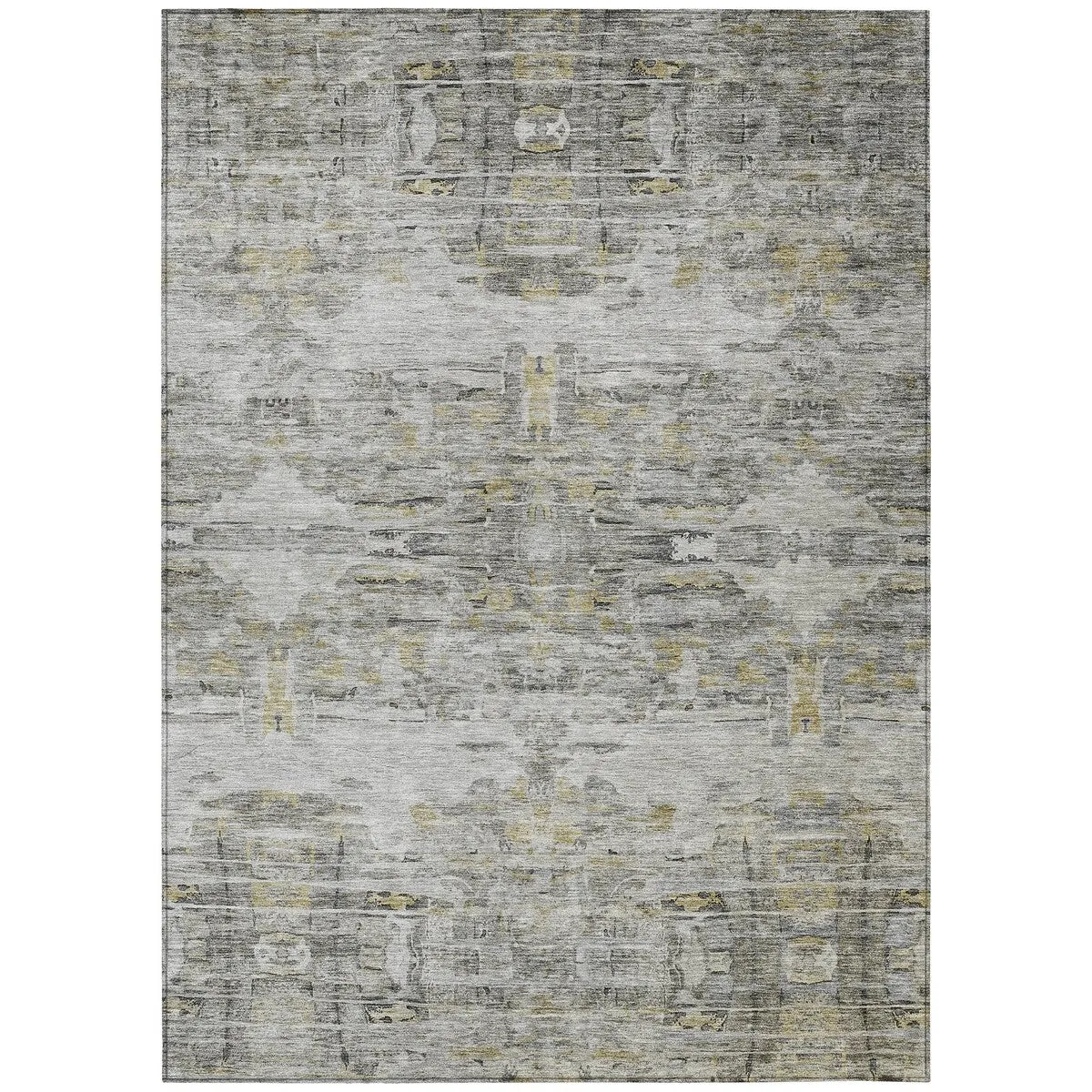 Machine Washable Indoor/ Outdoor Abstract Modern Chantille Rug