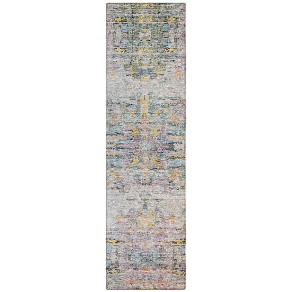 Machine Washable Indoor/ Outdoor Abstract Modern Chantille Rug