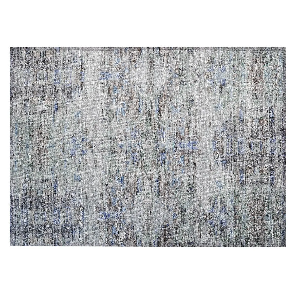 Machine Washable Indoor/ Outdoor Abstract Modern Chantille Rug