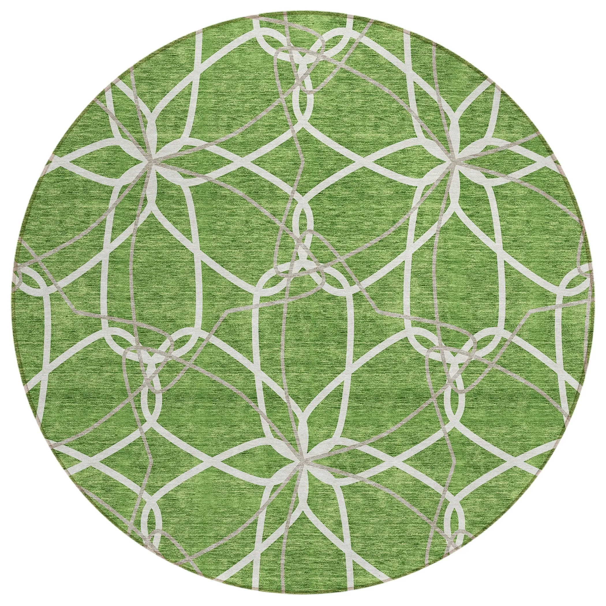 Machine Washable Indoor/ Outdoor Abstract Prism Chantille Rug