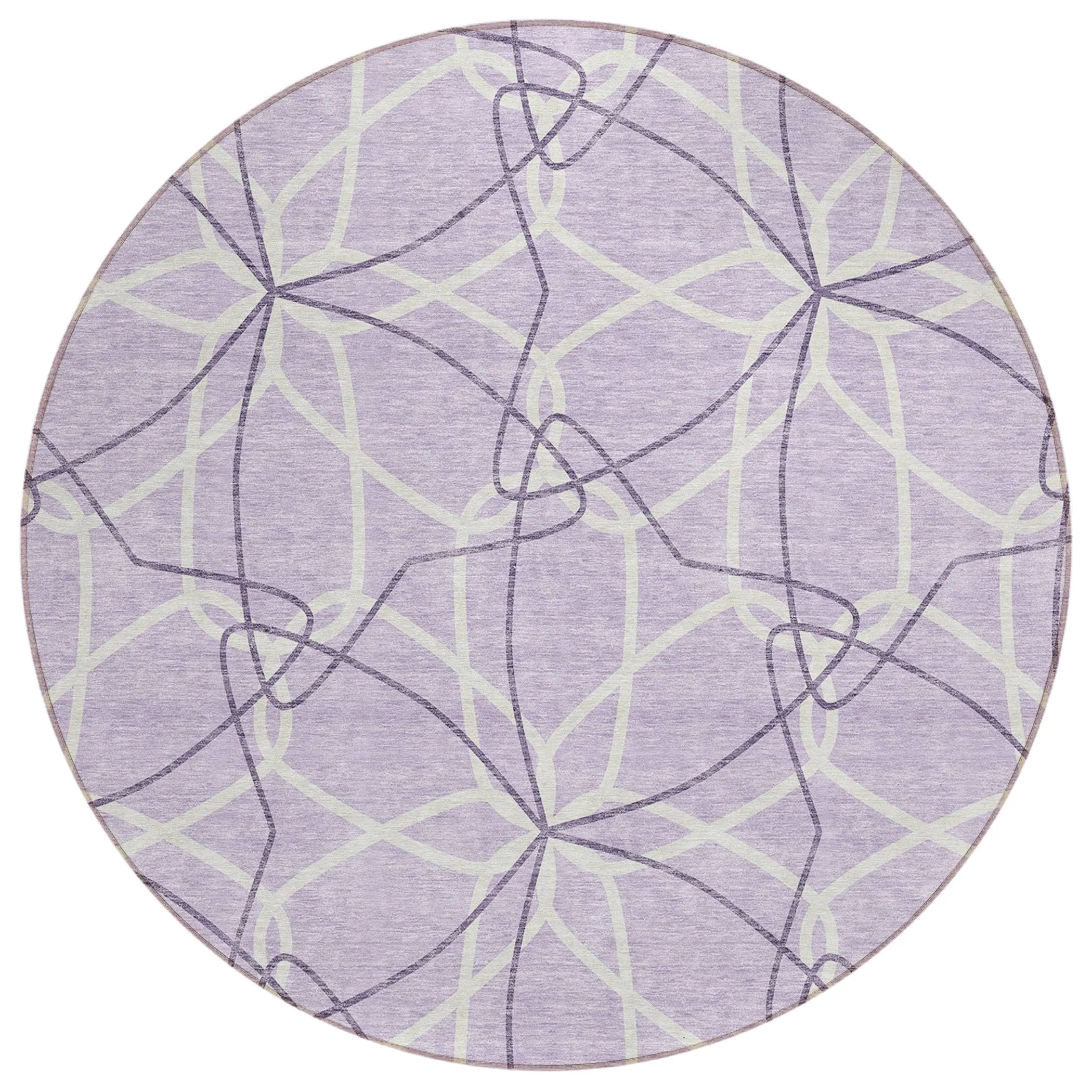 Machine Washable Indoor/ Outdoor Abstract Prism Chantille Rug