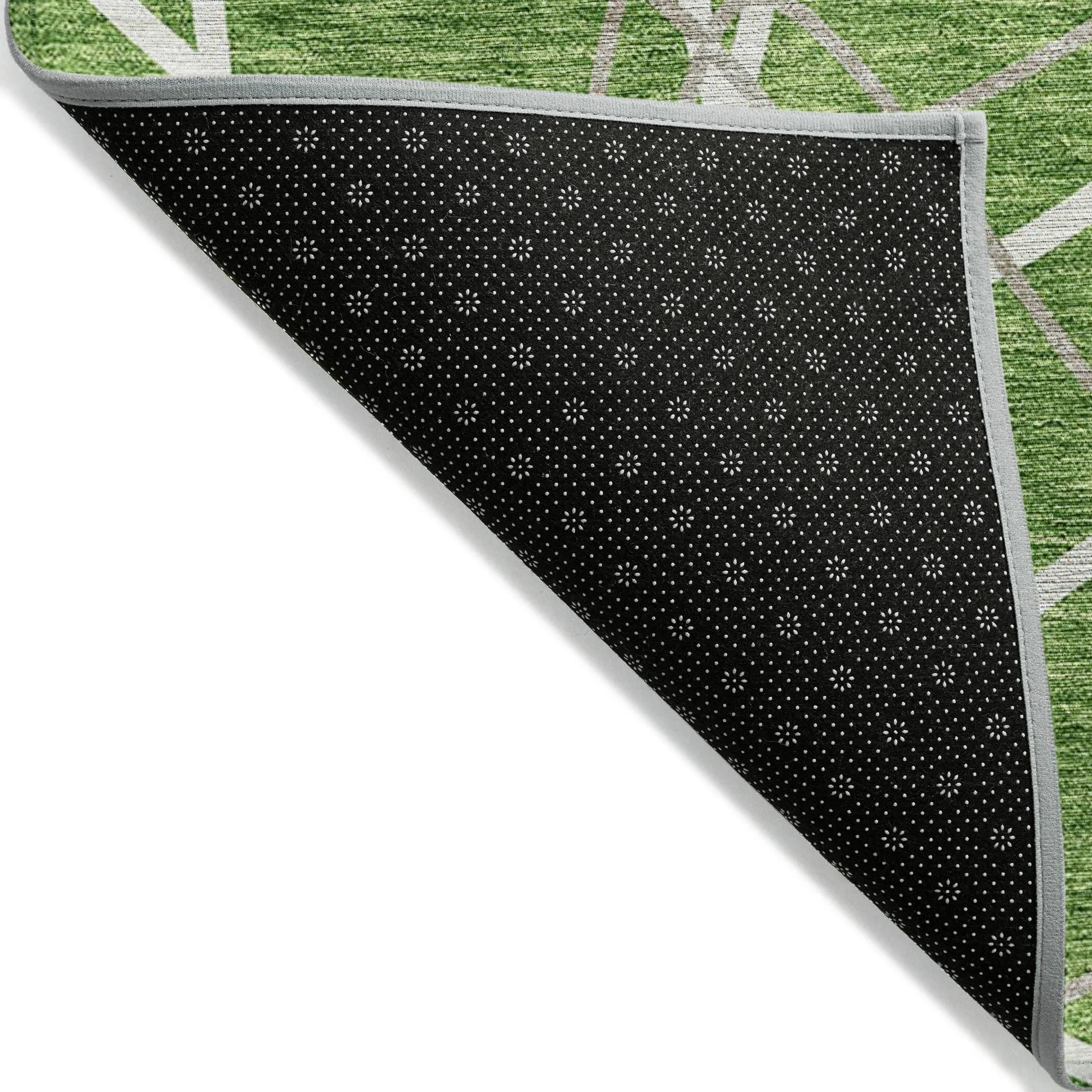 Machine Washable Indoor/ Outdoor Abstract Prism Chantille Rug