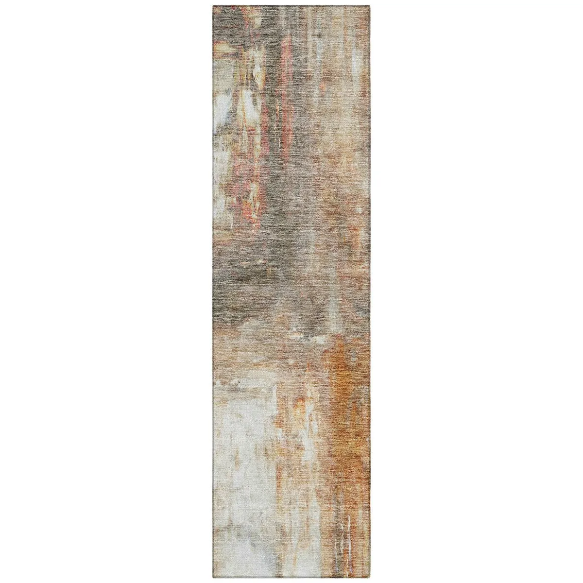 Machine Washable Indoor/ Outdoor Abstract Watercolor Chantille Rug