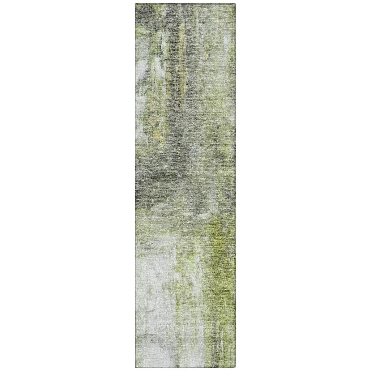 Machine Washable Indoor/ Outdoor Abstract Watercolor Chantille Rug
