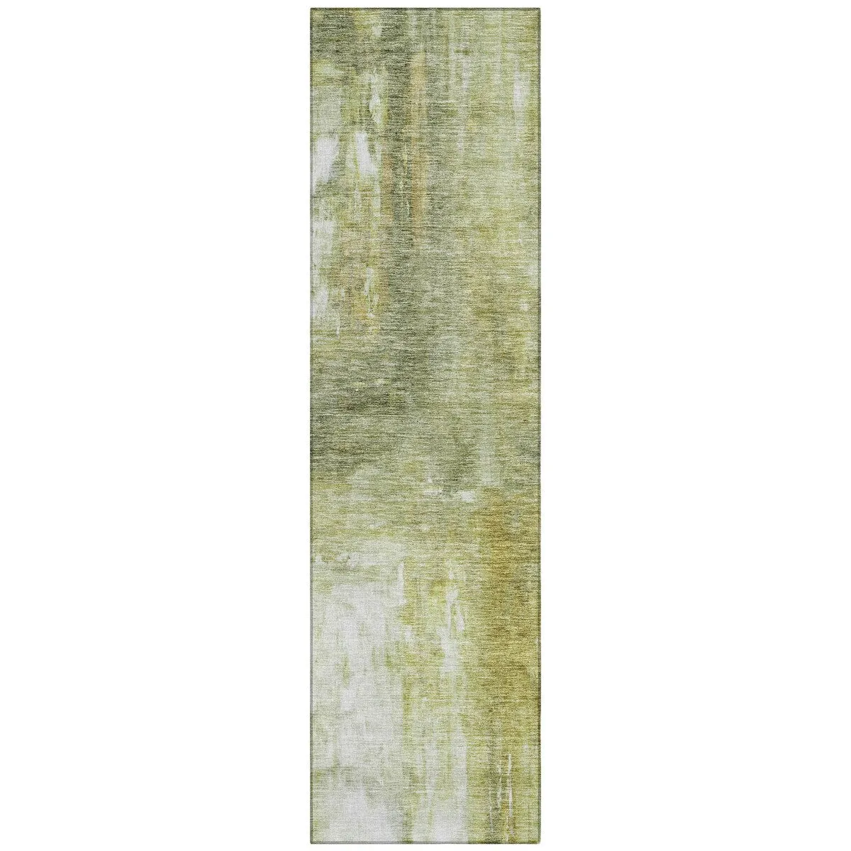 Machine Washable Indoor/ Outdoor Abstract Watercolor Chantille Rug