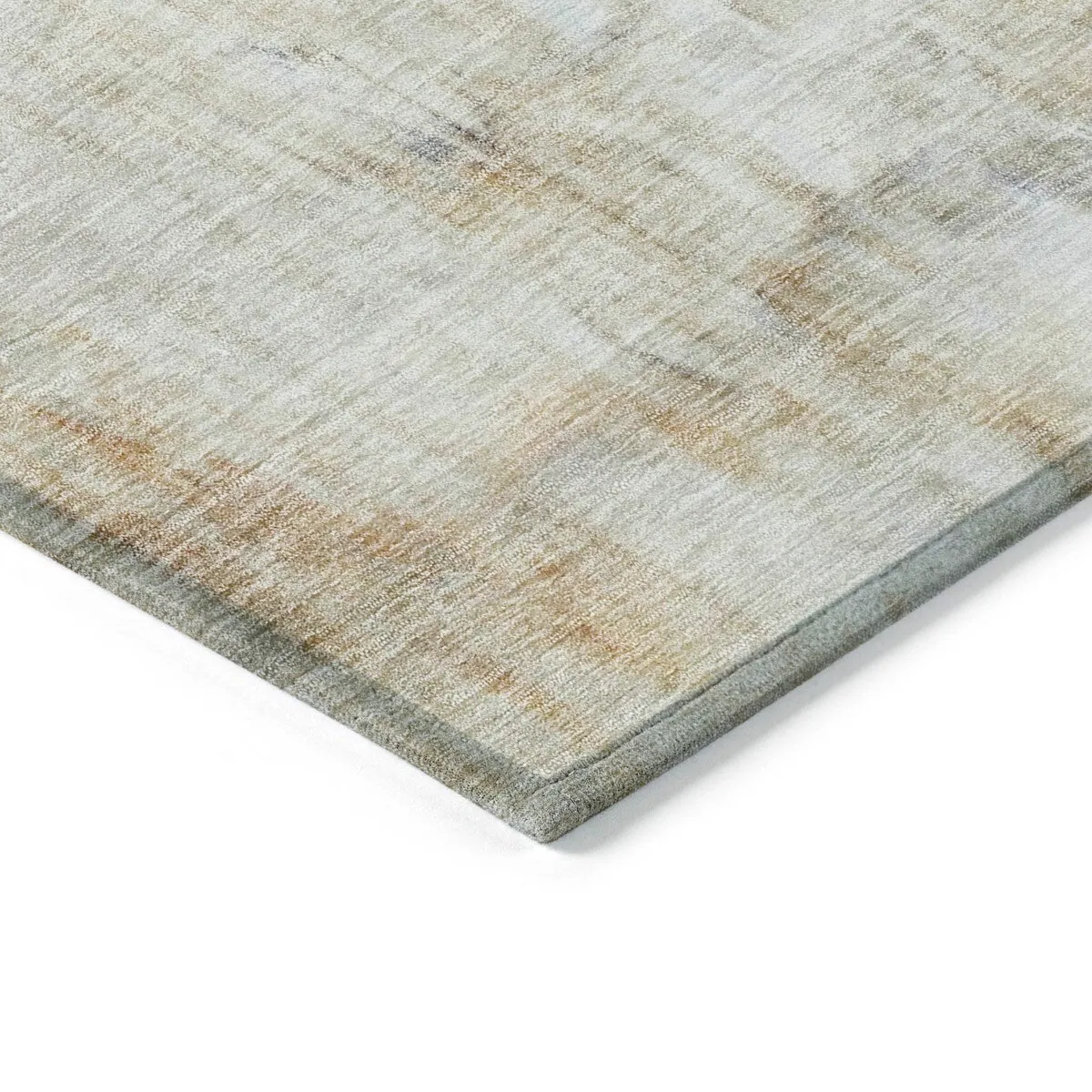 Machine Washable Indoor/ Outdoor Abstract Watercolor Chantille Rug
