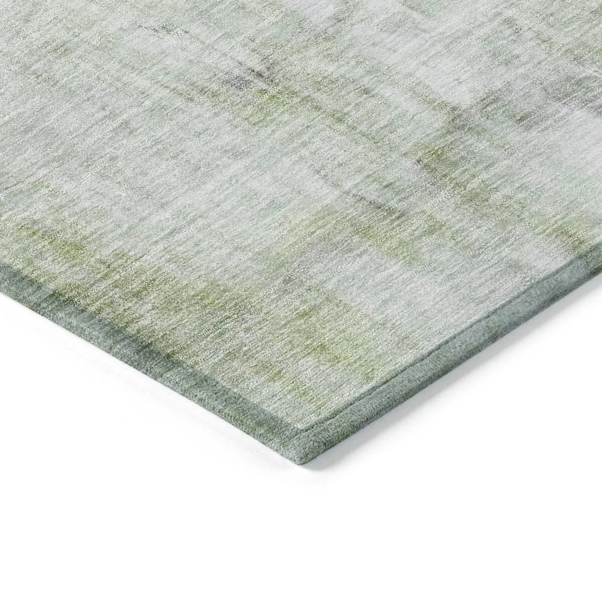 Machine Washable Indoor/ Outdoor Abstract Watercolor Chantille Rug