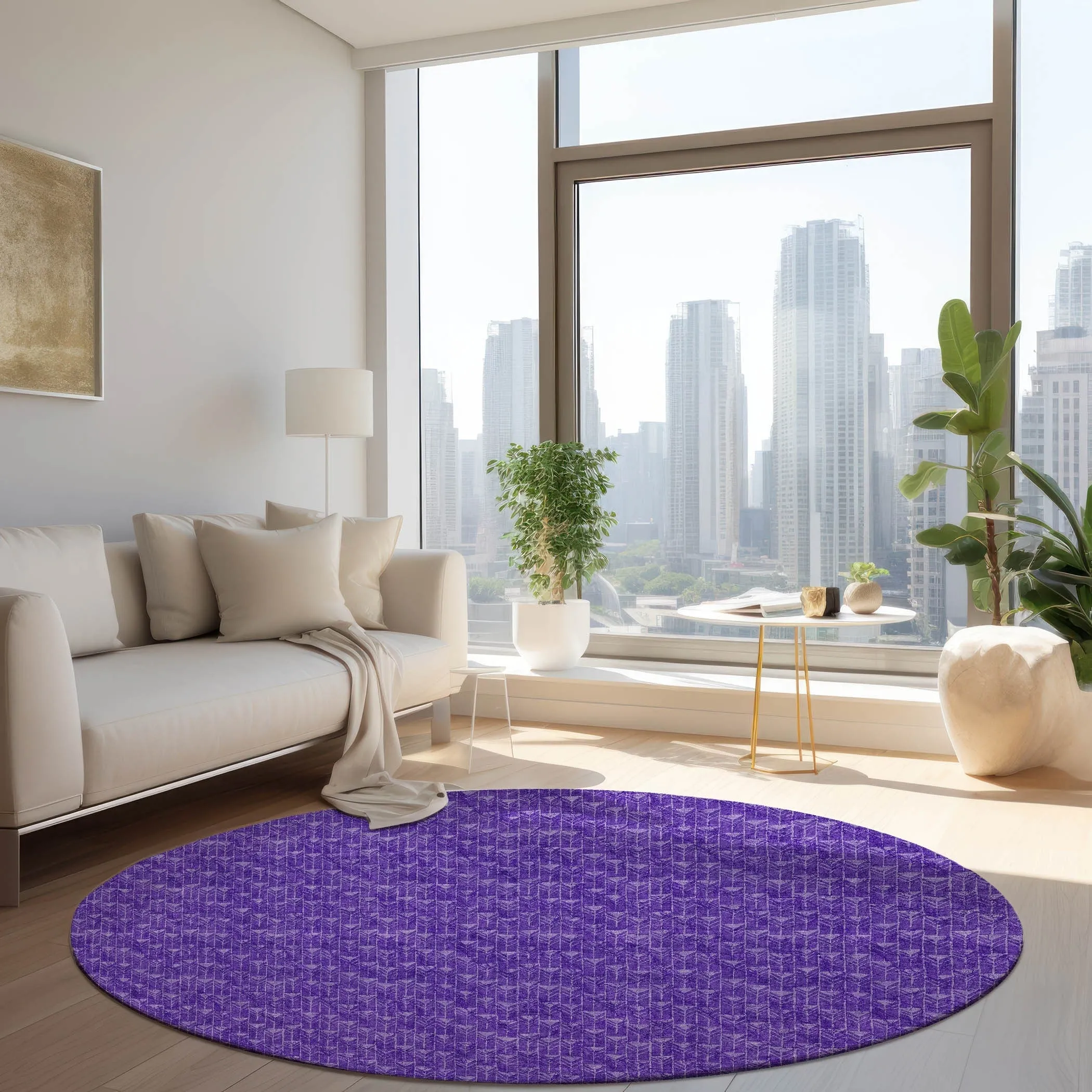 Machine Washable Indoor/ Outdoor Arrows Chantille Rug