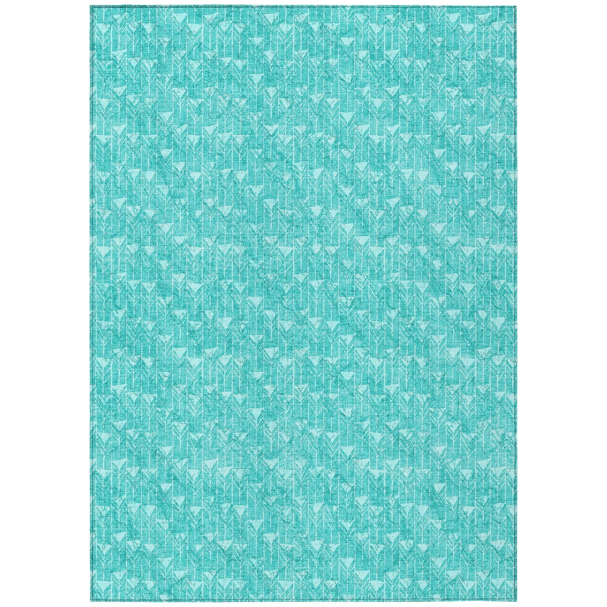 Machine Washable Indoor/ Outdoor Arrows Chantille Rug