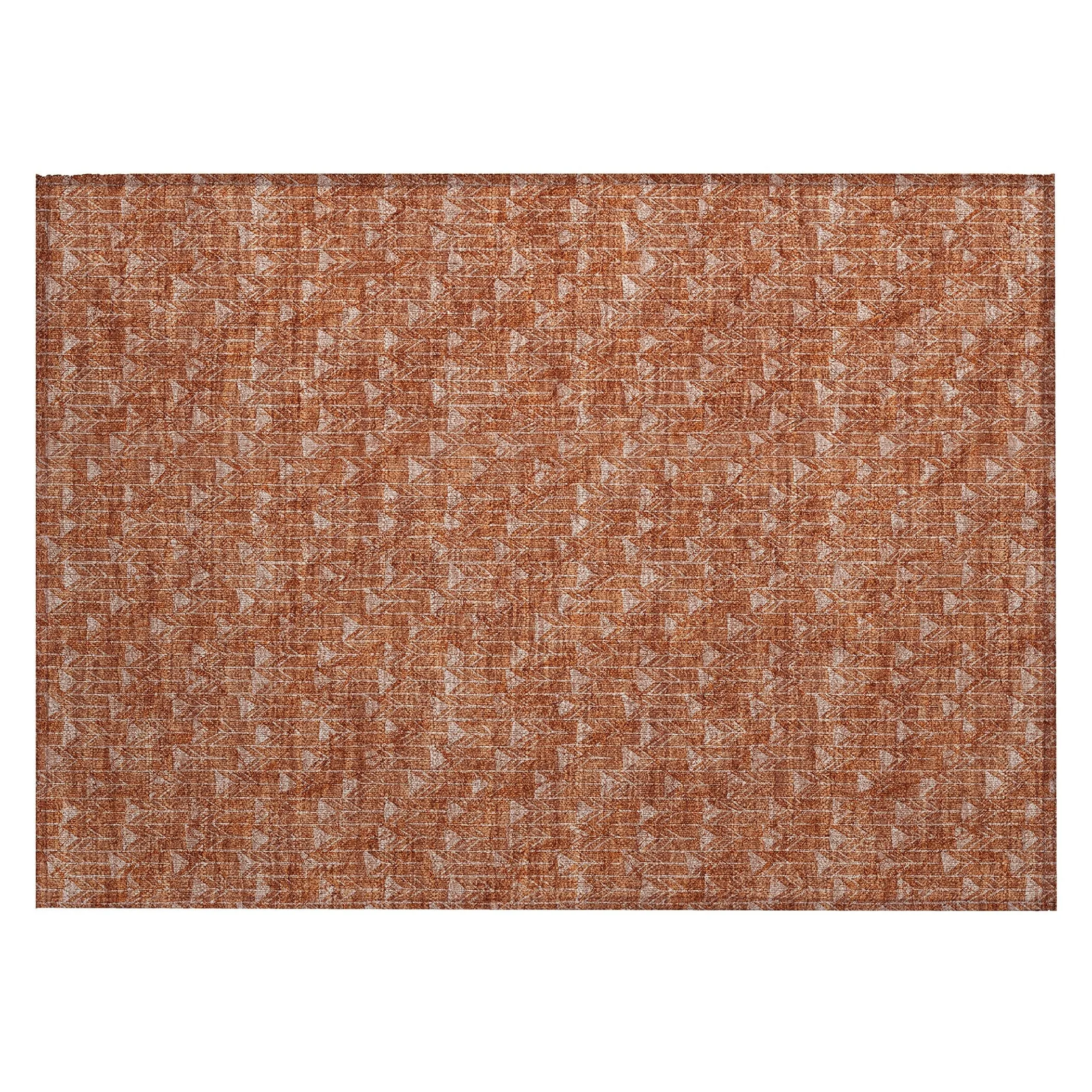 Machine Washable Indoor/ Outdoor Arrows Chantille Rug