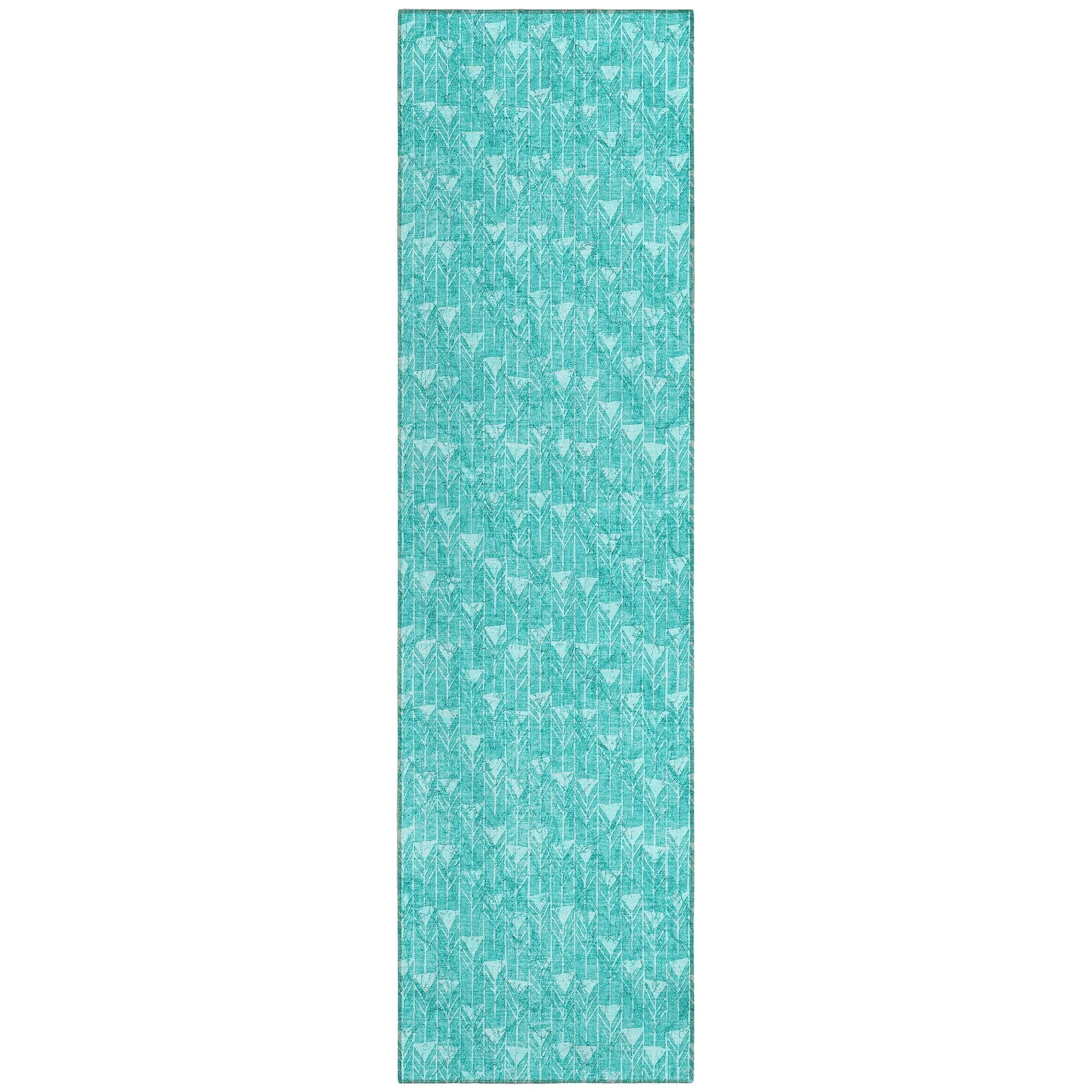 Machine Washable Indoor/ Outdoor Arrows Chantille Rug