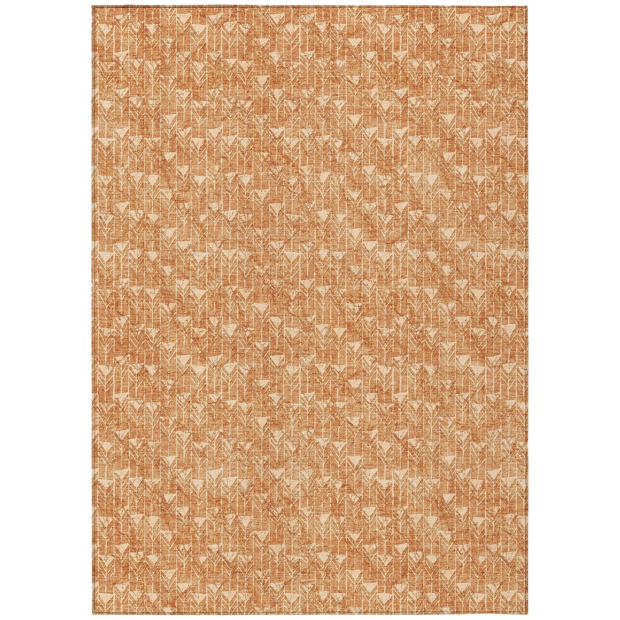 Machine Washable Indoor/ Outdoor Arrows Chantille Rug