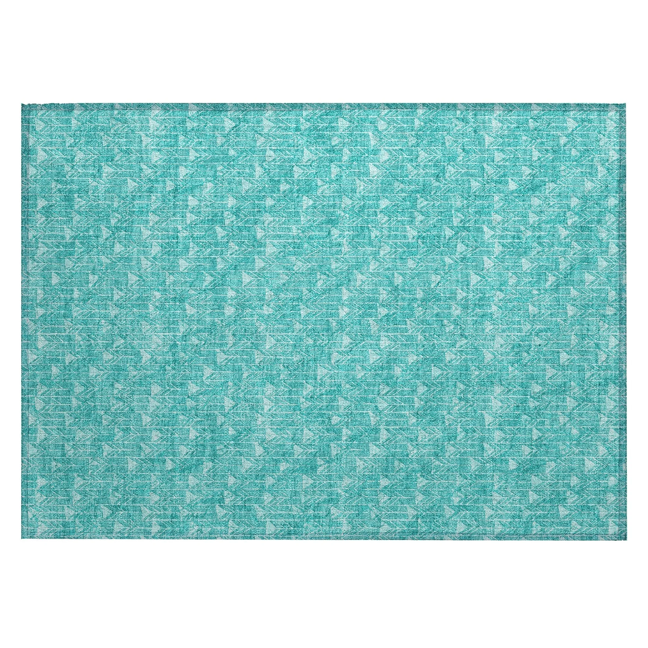 Machine Washable Indoor/ Outdoor Arrows Chantille Rug