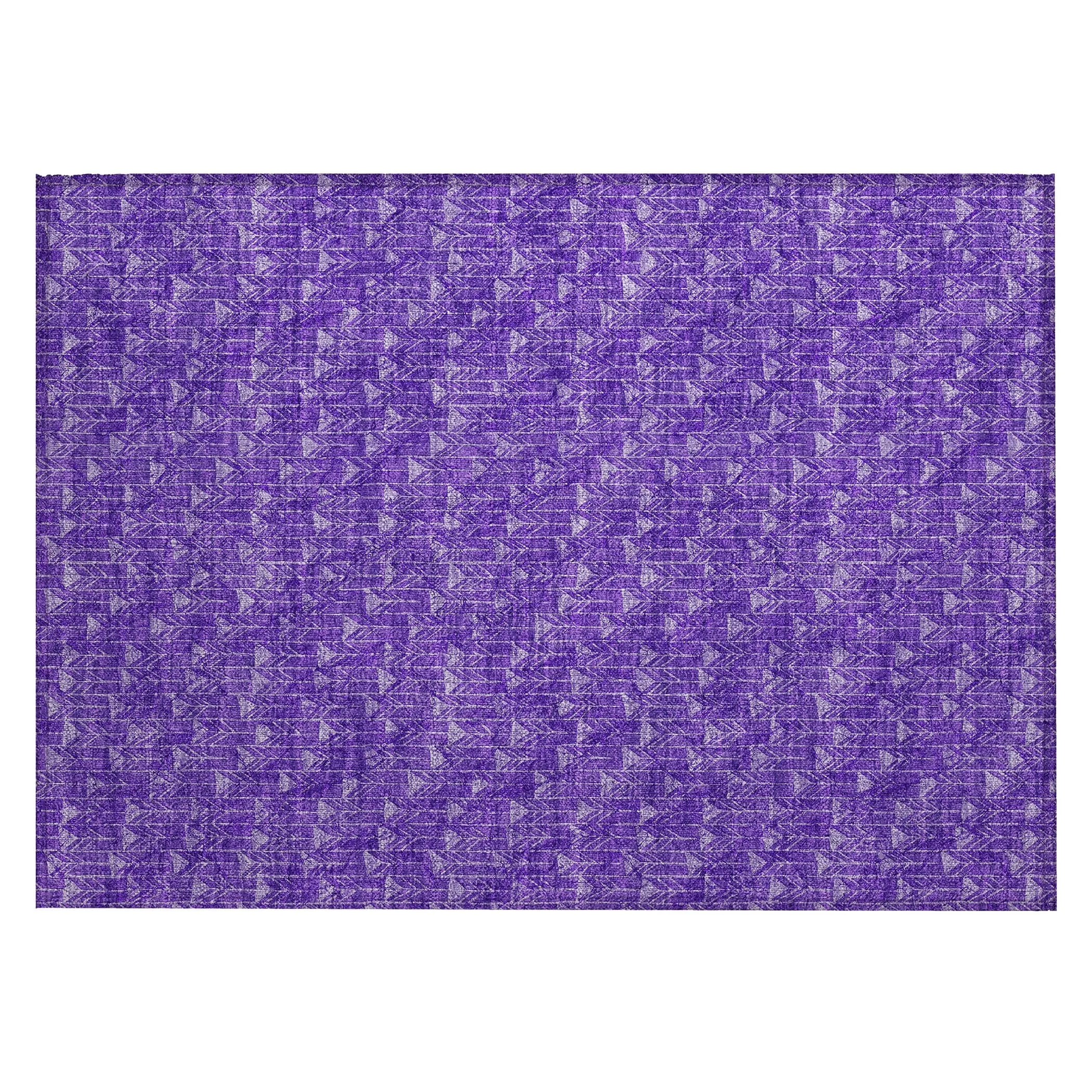 Machine Washable Indoor/ Outdoor Arrows Chantille Rug