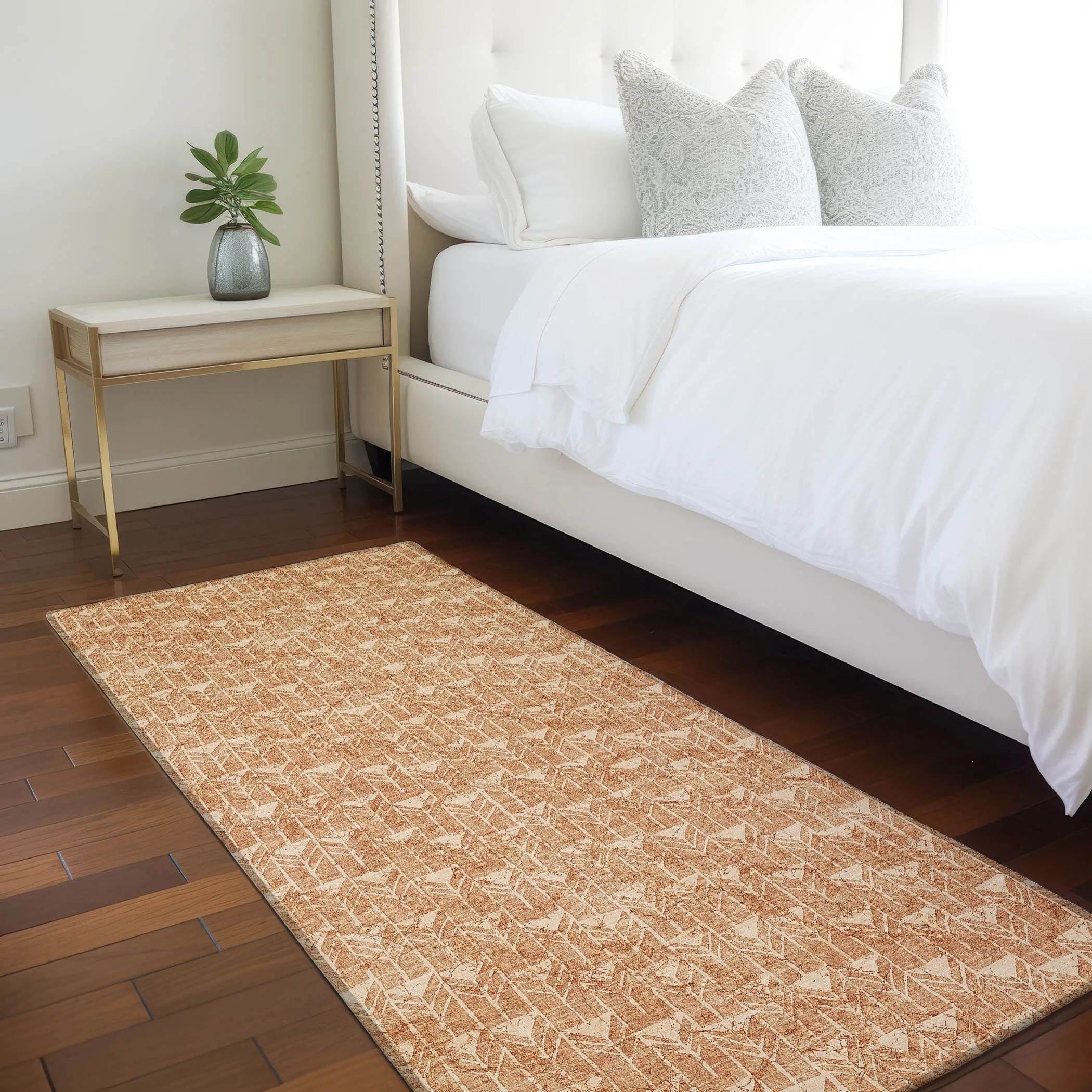 Machine Washable Indoor/ Outdoor Arrows Chantille Rug
