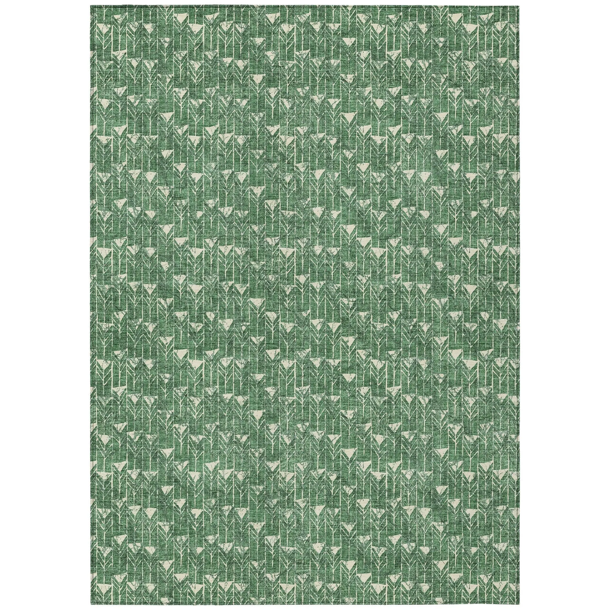Machine Washable Indoor/ Outdoor Arrows Chantille Rug